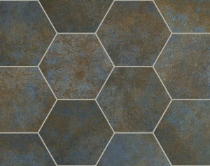 Equipe Oxide Hex Azul 17,5x20 płytki metalizowane heksagonalne