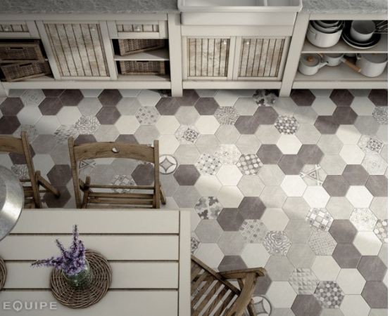 Equipe Hexatile Cement Black 17.5x20 płytka gresowa 127740