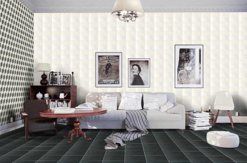 Płytki małe dekor wzór geometryczny romby szare grafitowe Equipe Caprice Provence 20X20 crp 20653