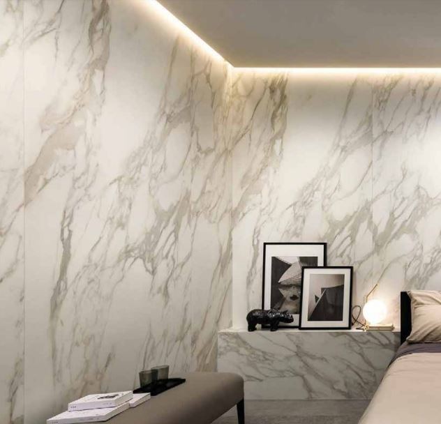Spiek kwarowy marmur ze złotą nitką Florim Rex Etoile de Rex Étoile Creme 160x320 96188
