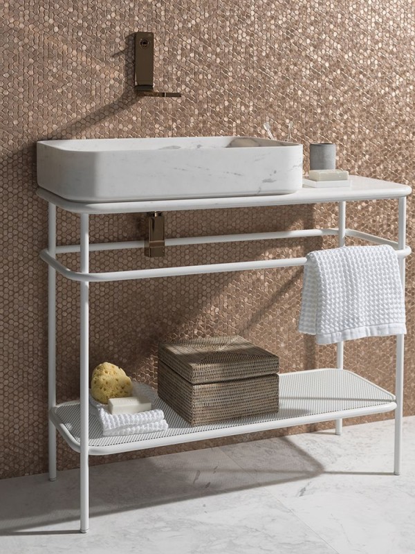 Mozaiki miedziane aluminiowe Gravity aliminium 3D rose gold 30,4x31 78496