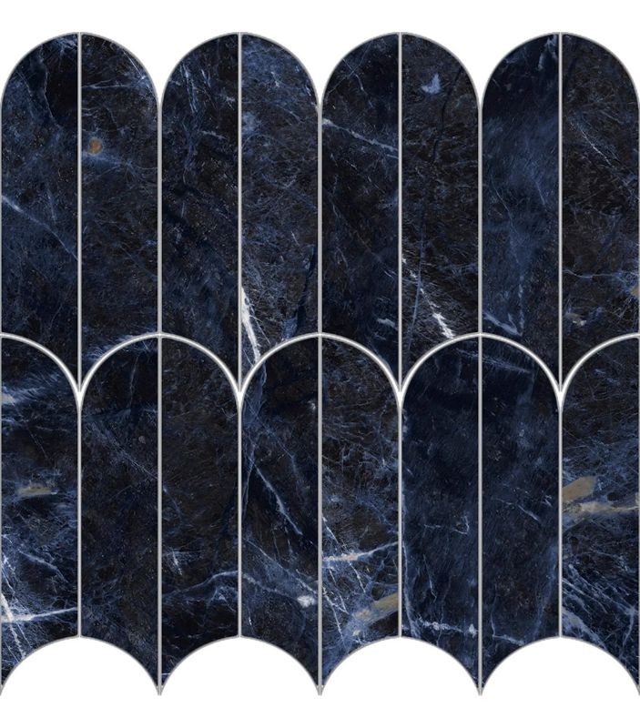 Marazzi Allmarble Sodalite Blu Lux Mosaico Ventaglio 29,8x29,8 M9PE mozaika gresowa imitująca marmur 104508