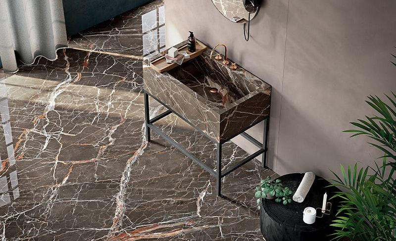 Fondovalle Infinito 2.0 Ombra di Caravaggio Glossy 120x120 płytki gresowe imitujące kamień 106007