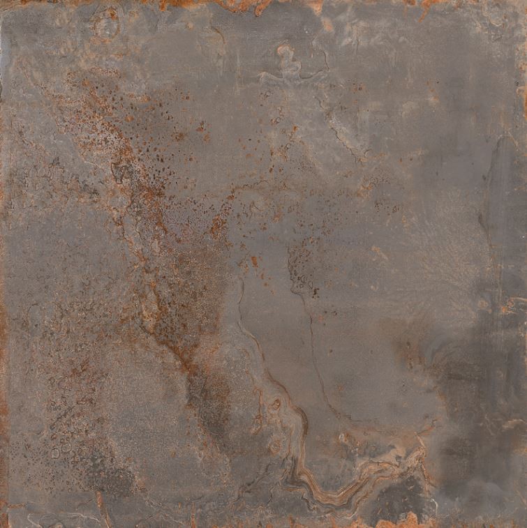 Płytki brąz przetarte ze rdzą metalizowane industrialne Sant Agostino Oxidart Iron 90x90 79323