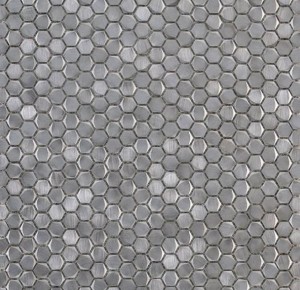 Mozaika metal srebrna heksagon L'antic Colonial Gravity Mosaics Aluminium Hexagon Metal L244008711 31x31