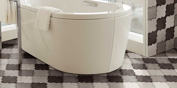 Płytki podłogowe szare brązowe arabeska beton Realonda Eternity Cemento 45x45 dms 39646