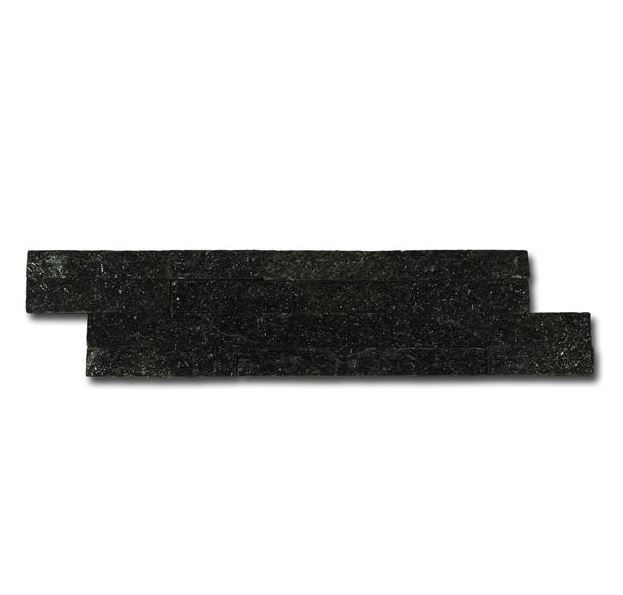 Płytki Kolor czarny El Casa Łupek Dekoracyjny Black Fire Soft 10x40 9357