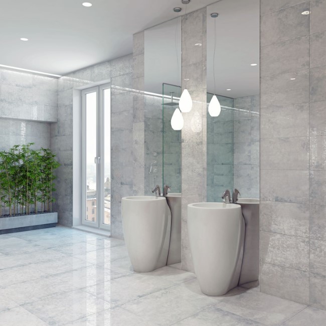 Gres decoracyjne wzorzyste imitujące beton szare Absolut Keramika Troya Memphis Lappato 60x60 crt, kr 69714