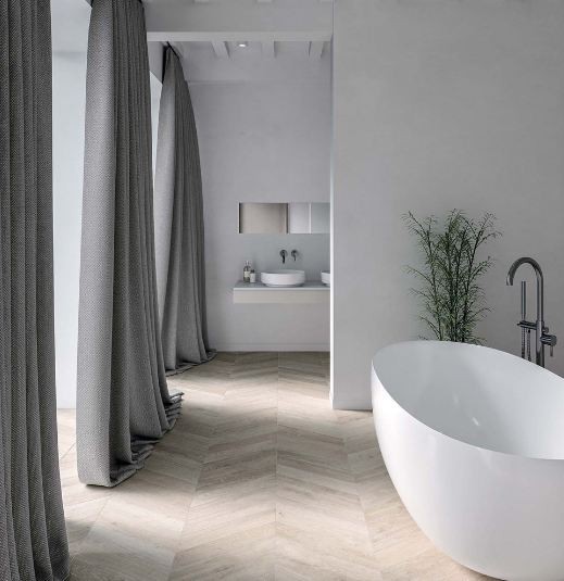 Płytki podłogowe szewron drewno beżowe Wow 60 Grad120275 Chevron B Wood Light 10x52 101102
