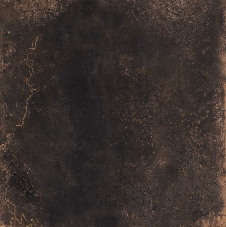Płytki grafit przetarte ze rdzą metalizowane industrialne Sant Agostino Oxidart Black 90x90 79395