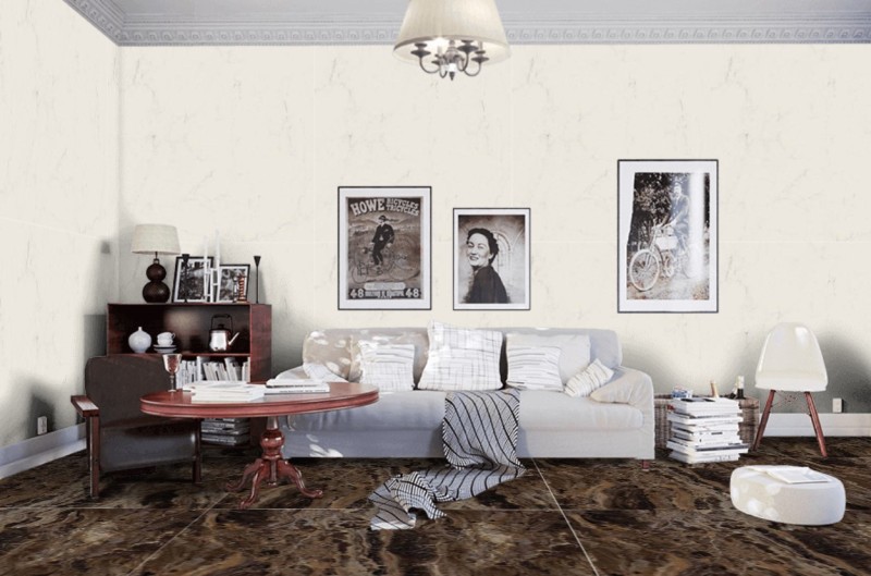 Spiek brązowy marmur jasne żyły połysk Marazzi Grande Marble look Frappuccino Lux 120x240 16412
