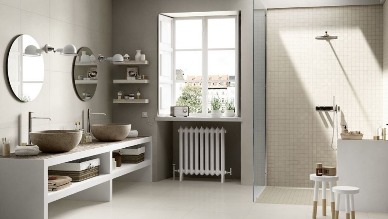 Płytki podłogowe imitujące beton Marazzi Block Grey MLJL 60X120 48456