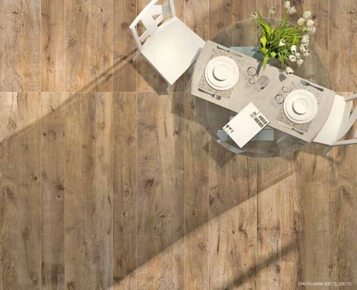 Płytki tarasowe naturalne drewno jasny brąz rustykalne sęki Flaviker Dakota Avana 30x120 x20mm 76159