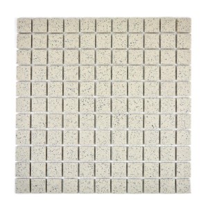 Mozaika mały kwadrat beżowa w czarne kropki mat Metropol MM 0592 33,0 x 30,2