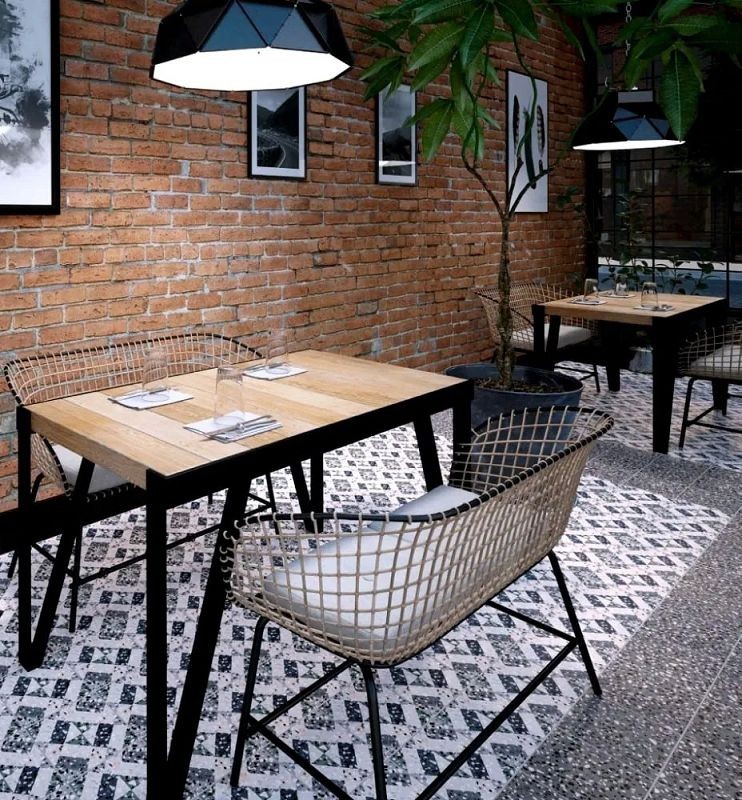 Ribesalbes Ceramica Terrazzo Graphite 20x20 płytki lastryko gresowe 150351