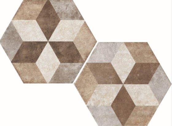 Płytki heksagonalne beżowe Fioranese Heritage Deco Texture 4 34.5 x 40 71005