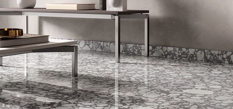 Casalgrande Padana Macro Grigio Naturale 60x60 płytki gresowe imitujące lastryko 118381
