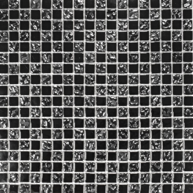 Mozaika szklana metal szrebna Dell Arte Mozaika Brillant Silver Point 30x30 30986