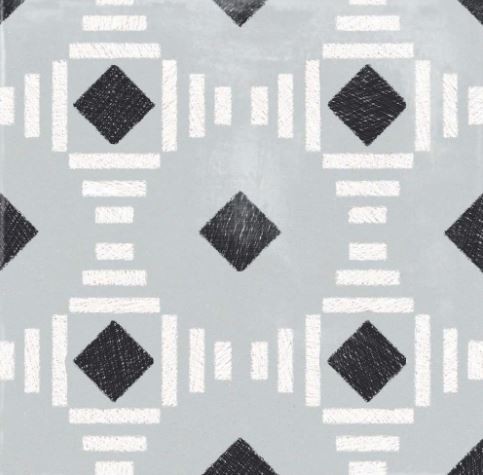 Płytka podłogowa ścienna salon przetarty szary biały patchwork ABK Play Labyrinth Mix Grey 20x20 86776