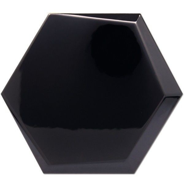 Antonus Cuna Negro Brillo 17x15 płytki heksagonalne ścienne 158114