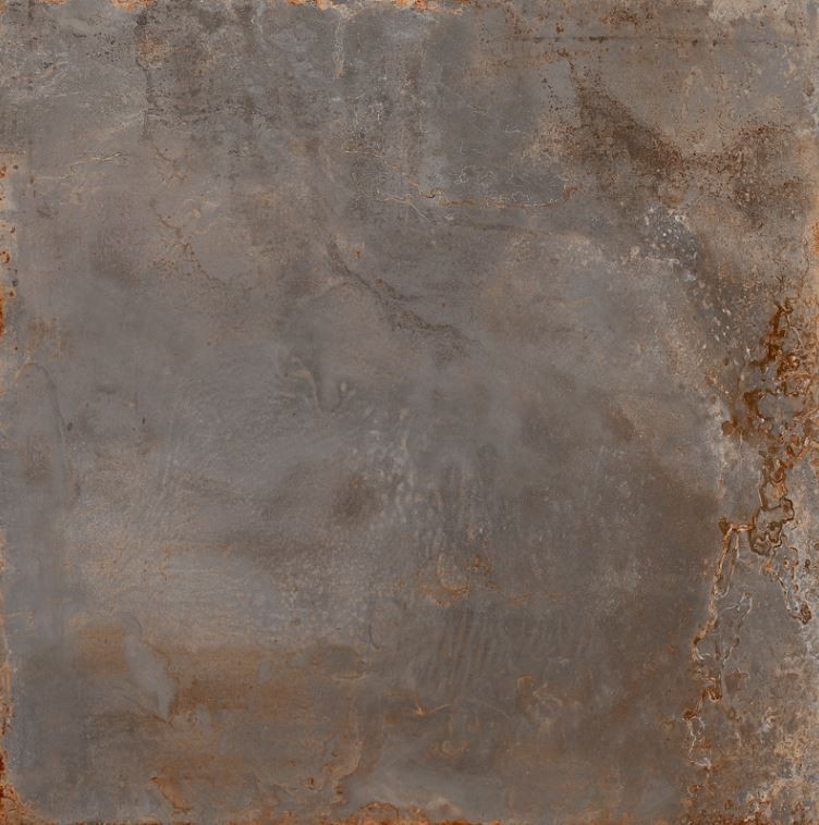 Płytki brąz przetarte ze rdzą metalizowane industrialne Sant Agostino Oxidart Iron 90x90 79325