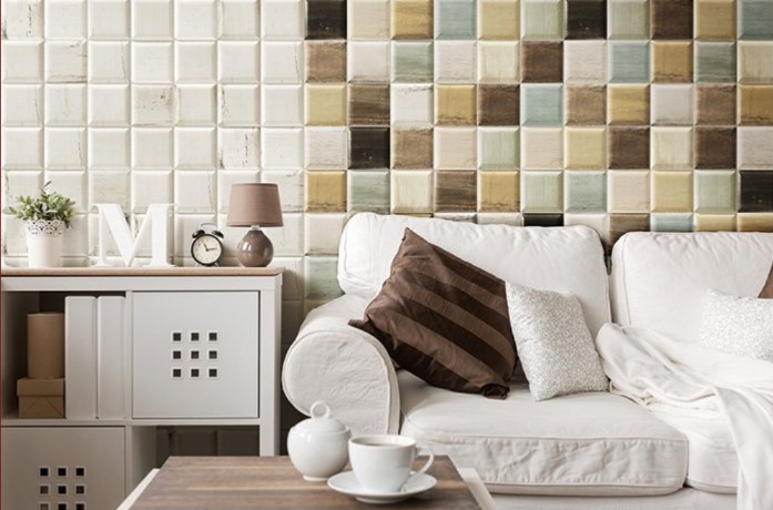 Mozaika drewnopodobna 3D biała Mainzu Soho Blanco 15x15 49257