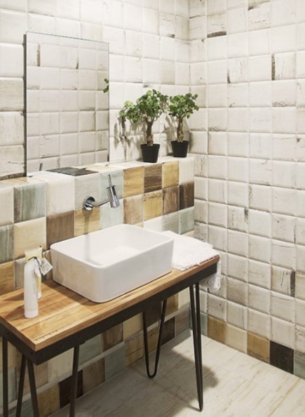 Mozaika drewnopodobna 3D biała Mainzu Soho Blanco 15x15 49256