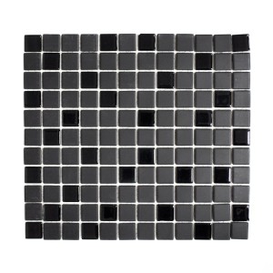 Mozaika mix ciemno-szara z czarną szklaną kostką Metropol MM 0578 32,6 x 30,0