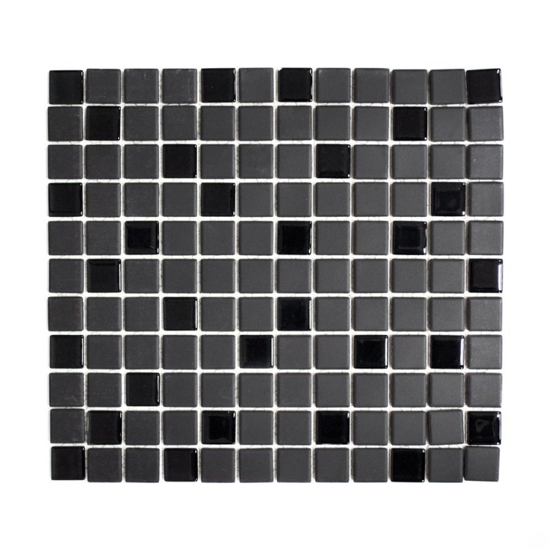 Mozaika mix ciemno-szara z czarną szklaną kostką Metropol MM 0578 32,6 x 30,0 103200
