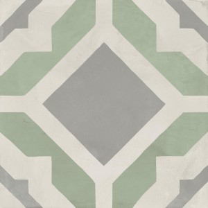 Marca Corona Terra Art Geometrico Sabbia/Menta 20x20 I389 płytki gresowe patchworkowe