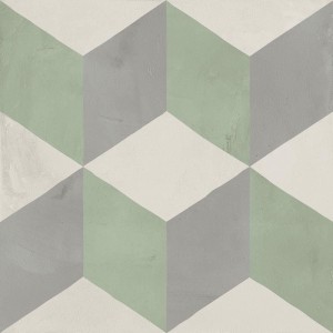 Marca Corona Terra Art Cubo Sabbia/Menta 20x20 I392 płytki gresowe patchworkowe