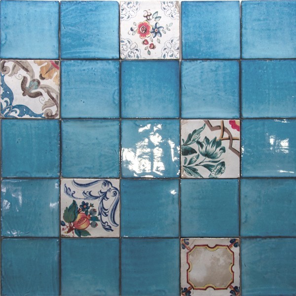 Glazura imitująca postarzaną płytke do łazienki w stulu prowans Decus Antic Decor 15x15 dm 18116