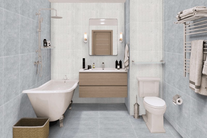 Płytki gresowe szare beton Porcelanosa Rodano acero P17600791 80x80 14889
