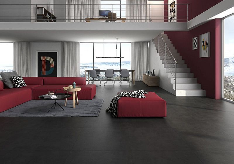 Geotiles Cemento Negro Natural Rectified 60x60 płytka gresowa 132105