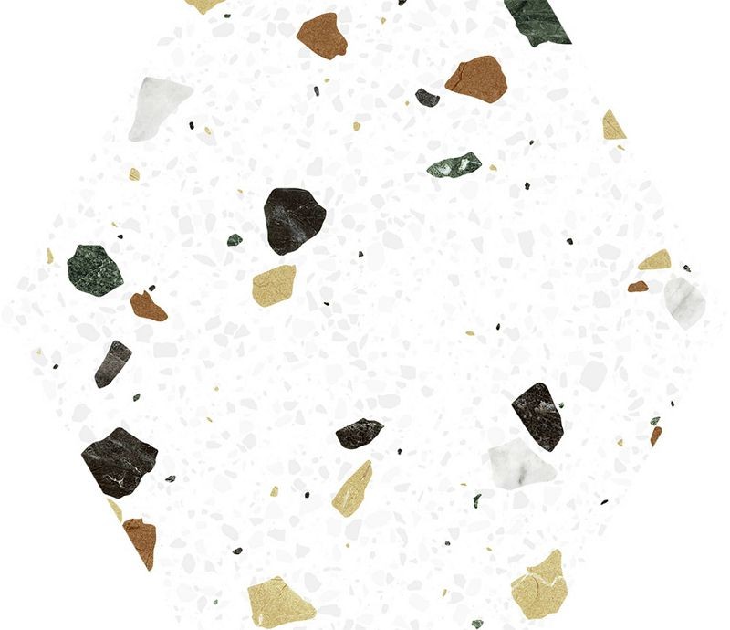 Keros Hexa Tritato Blanco 23x27 płytka heksagonalna lastryko 135742