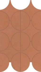 Marazzi Cementum Cotto Mosaico Cerchi 23,8x41,4 M9Y6 mozaika gresowa imitująca beton