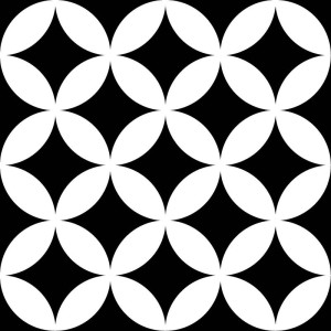 Mayolica District Circles Black 20x20 płytka podłogowa