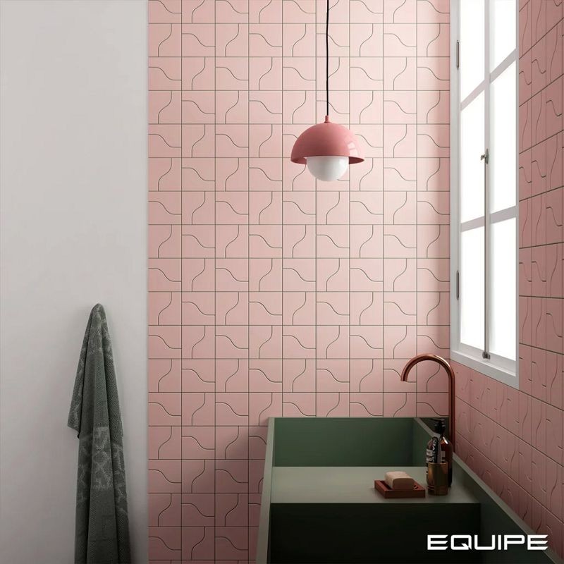 Equipe Curve Pink Matt 8,3x12 płytki ścienne dekoracyjne 127490