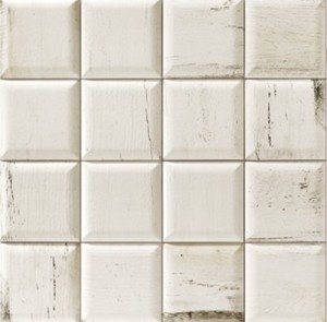 Mozaika drewnopodobna 3D biała Mainzu Soho Blanco 15x15