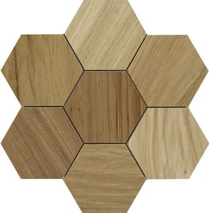 Mozaika drewnopodobna heksagonalna Marazzi Treverklife Mosaico M0KP 35.9x35.5