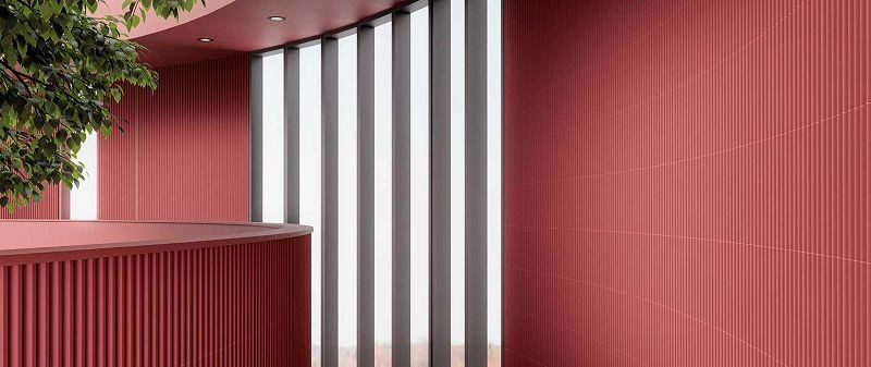 WOW Stripes Garnet Matt 7,5x30 płytki 3D ścienne dekoracyjne 156234