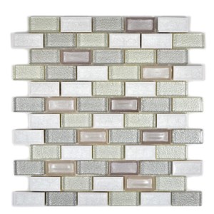 Mozaika mix cegiełka mały prostokąt szary perl Metropol MM 0619 30,0 x 30,0