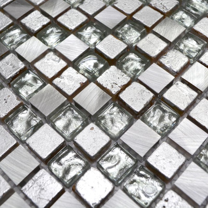 Mozaika metal mat kamień szklo srebrne Metropol MM 0125 30,0 x 30,0 101979