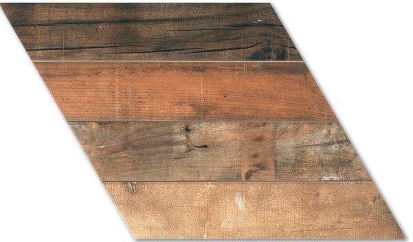 Gresy francuska jodła przepalony brąz Realonda Diamond Pallet Tobacco Chevron R 70x40 (prawy) 39552