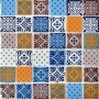 Mozaika kolorowa szkło patchwork vintaż Metropol MM 0827 30x30 85248