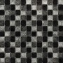 Mozaika szkło antracyt czarne Dell Arte Brillant Silver Black 23x23 30x30x8 60053