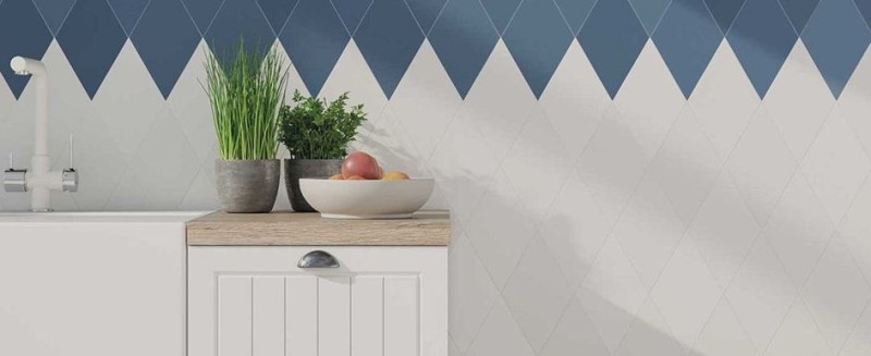 Płytki podłogowe biały romb Wow Flow Diamond White 14x24 101355