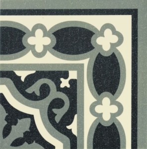 Płytki łazienkowe wrzoryste Mainzu Esquina Florentine Black 20x20