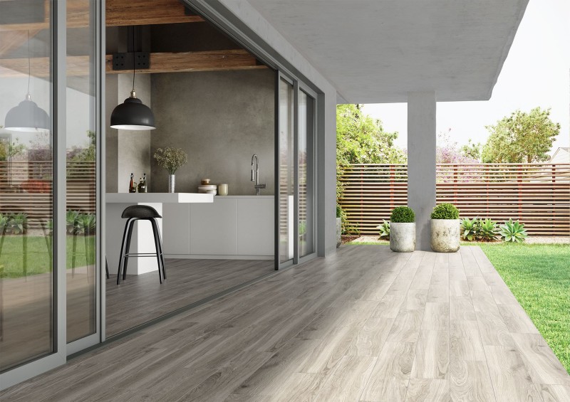 Płytki podłogowe drewno szare Saloni Woodwood Gris FBH710 20x120 84265