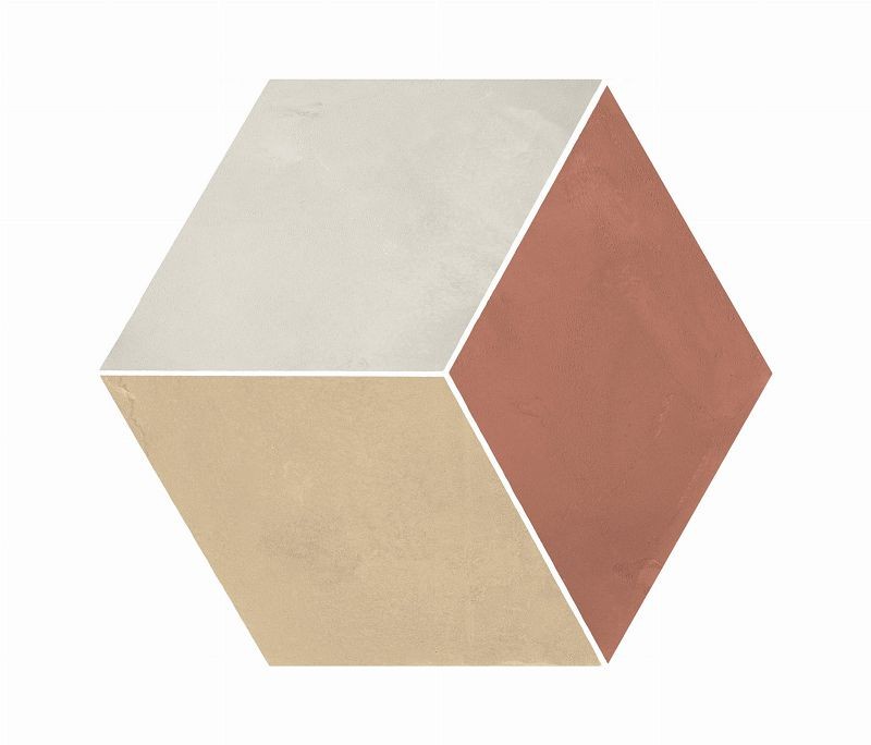 Marca Corona Terra Art Mix Tramonto/Crema Esagona 25x21,6 I429 płytki heksagonalne 144416